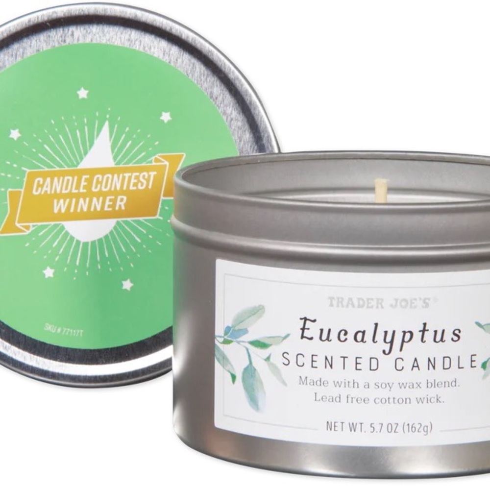 NEW rare Trader Joe’s Limited Edition  Soy Eucalyptus Blogger Fave Candle Winner
